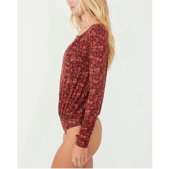 NWT! Free People Kaya Printed Floral Bodysuit - Picture 6 of 11